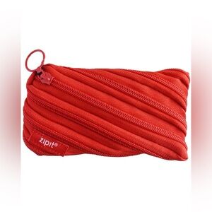 Red Zipit Zip It Wallet Pouch 6” x 3.5” in excellent condition